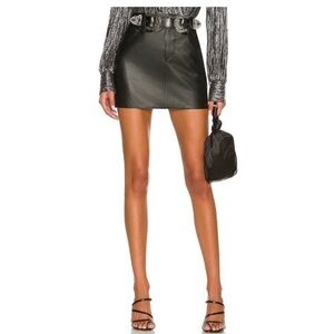 Lovers and Friends Martine Mini Real leather skirt